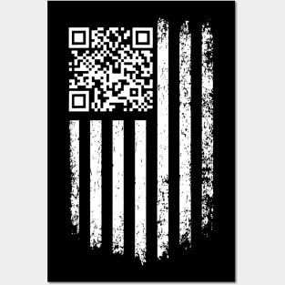 Trump Dance QR with America Flag Posters and Art